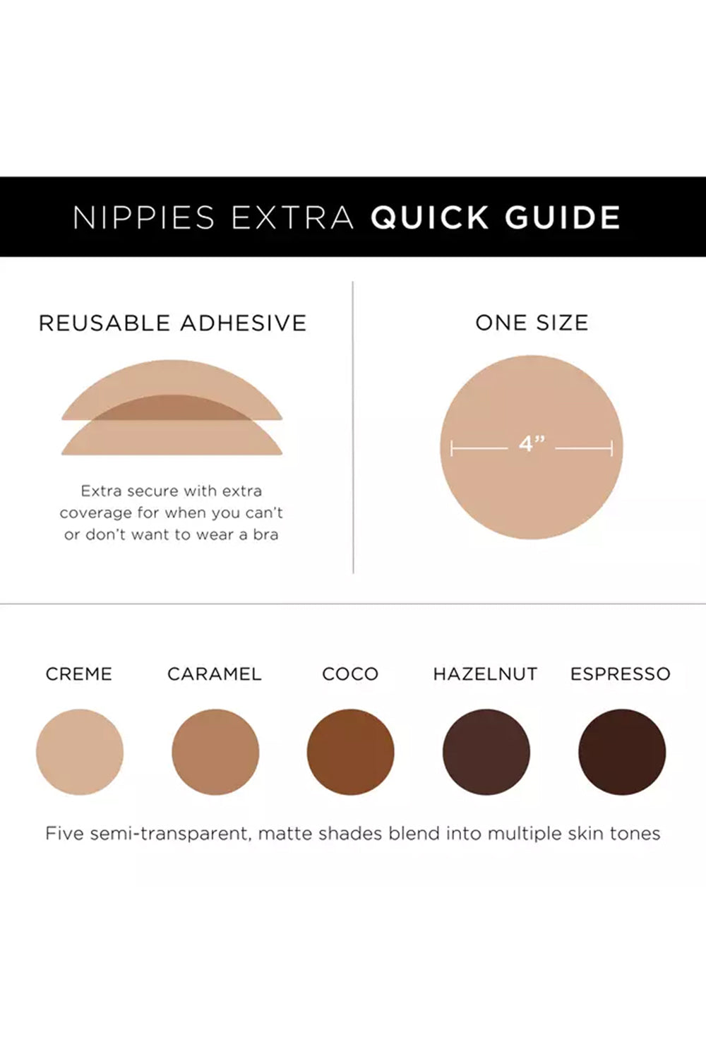 Nippies Skin Adhesive Covers — Espresso