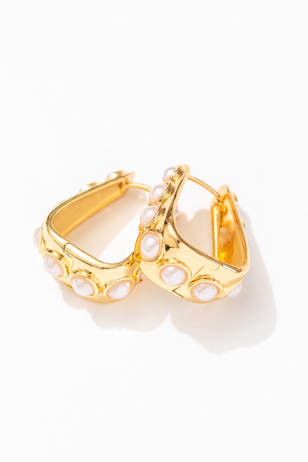 Daisy Mae Hoop Earrings — White