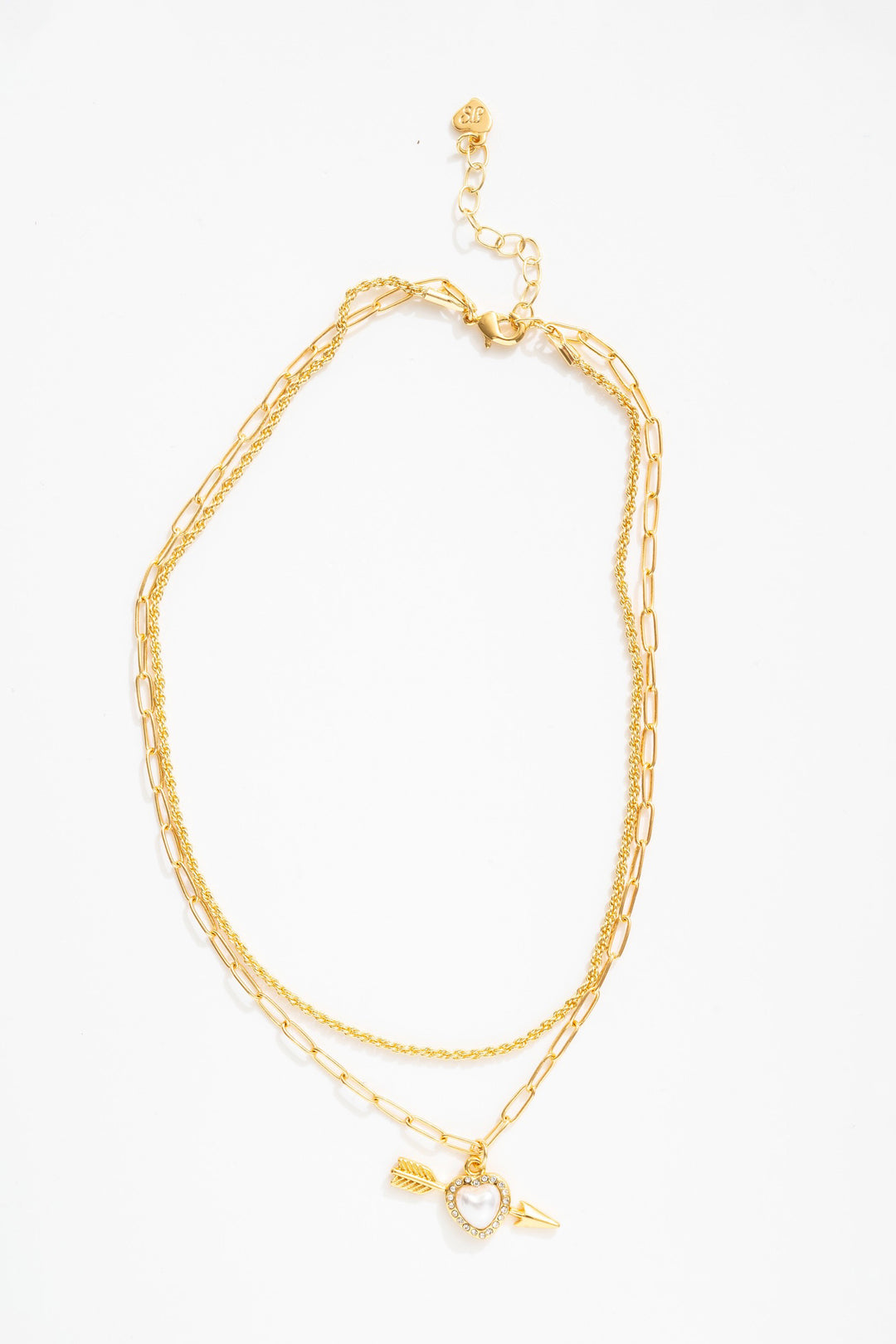 Cupid Heart Necklace — White