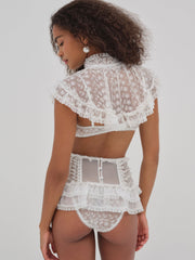 Layer Cake Chiffon Collar — White