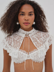 Layer Cake Chiffon Collar — White