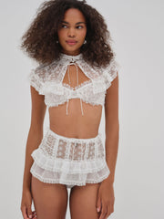 Layer Cake Chiffon Collar — White