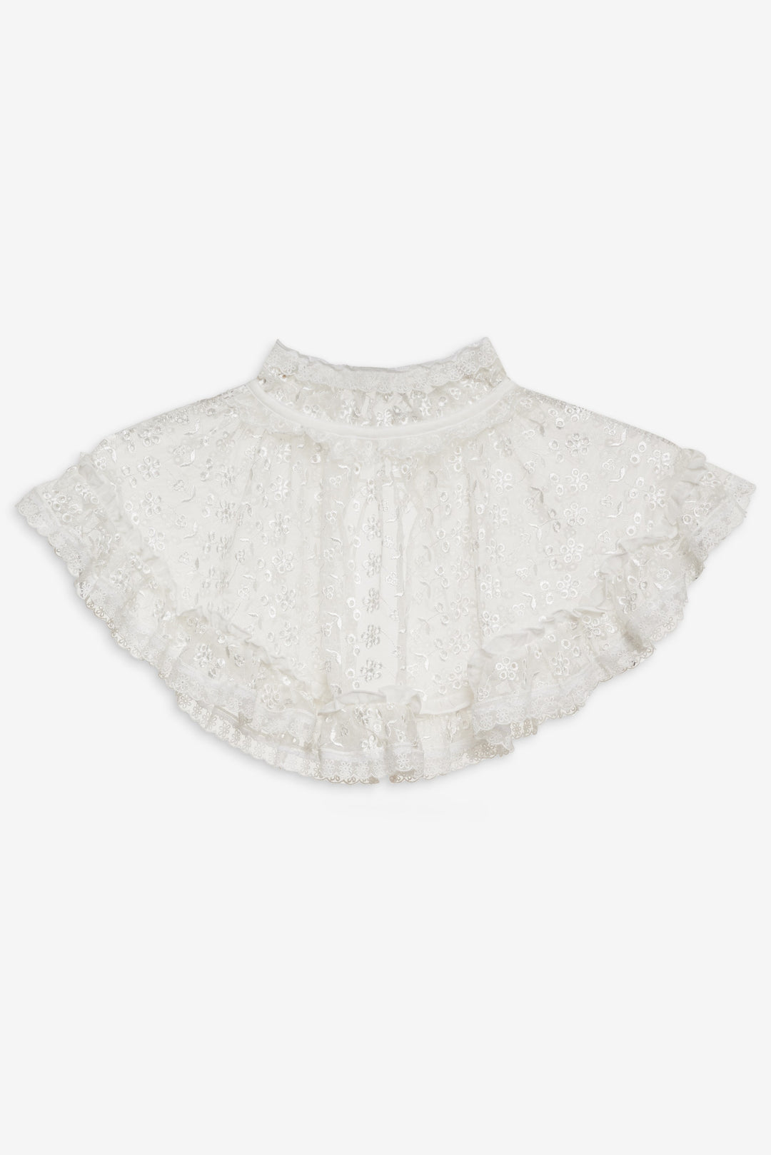 Layer Cake Chiffon Collar — White