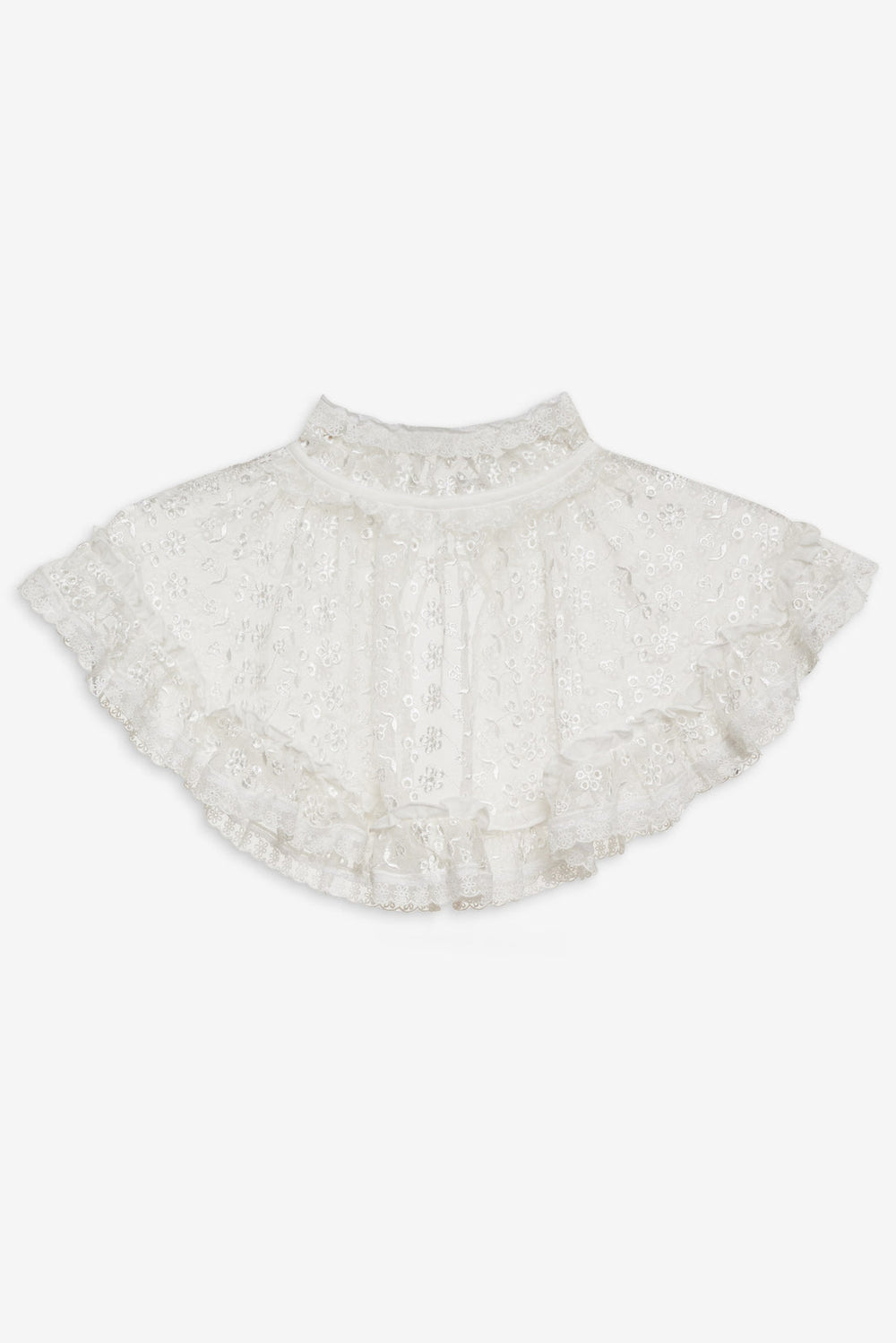 Layer Cake Chiffon Collar — White