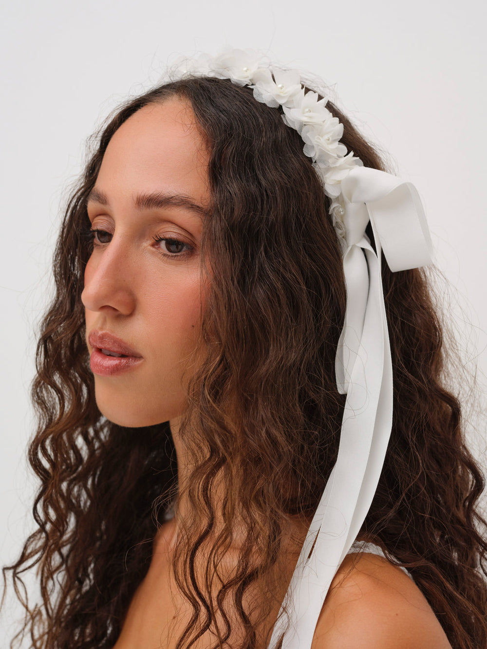 Addison Flower Crown — White
