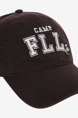 Camp Embroidered Baseball Cap — Brown