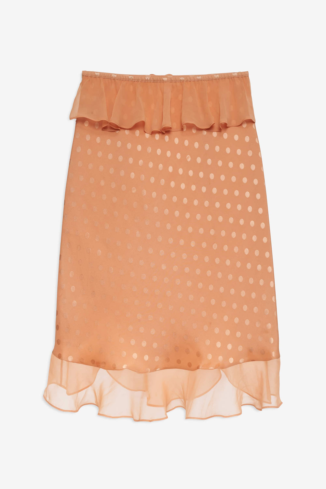 Glimmer Rosebud Midi Skirt — Rose Gold