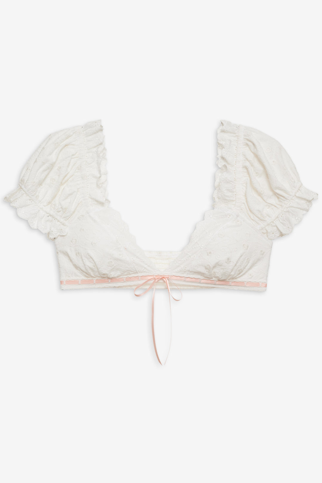 Summer Swirl Eyelet Top — White