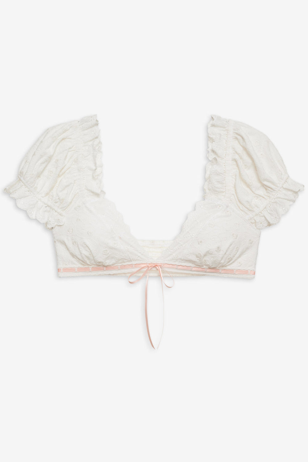 Summer Swirl Eyelet Top — White