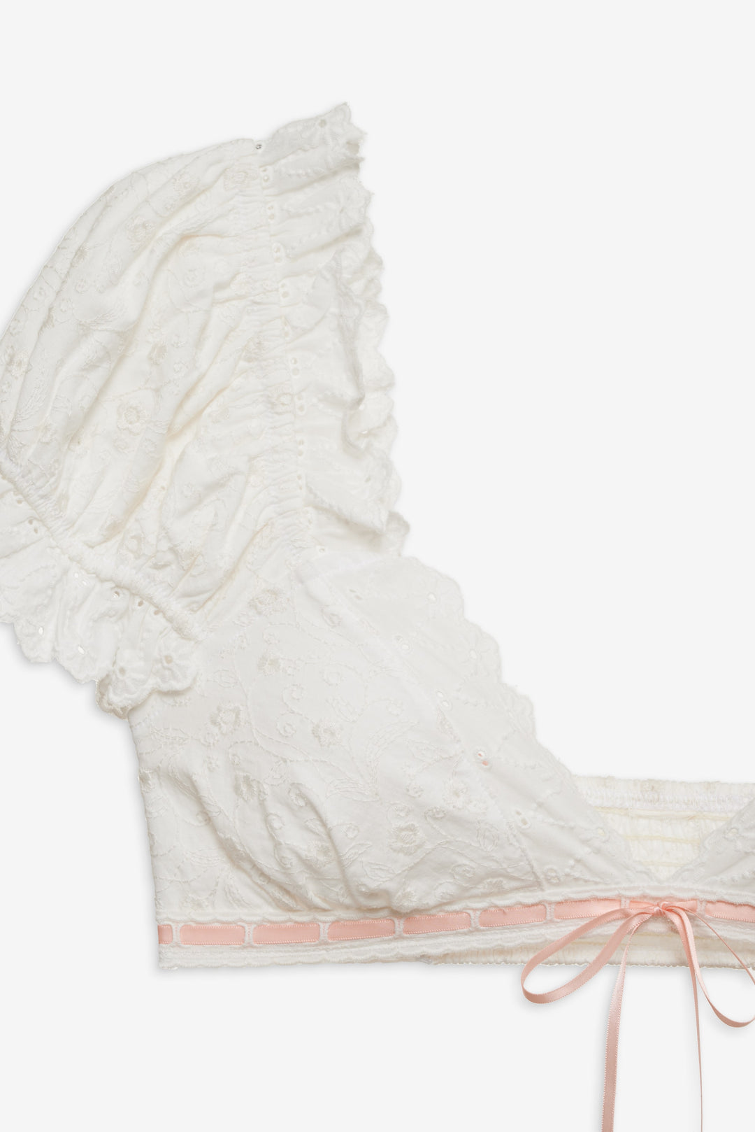 Summer Swirl Eyelet Top — White