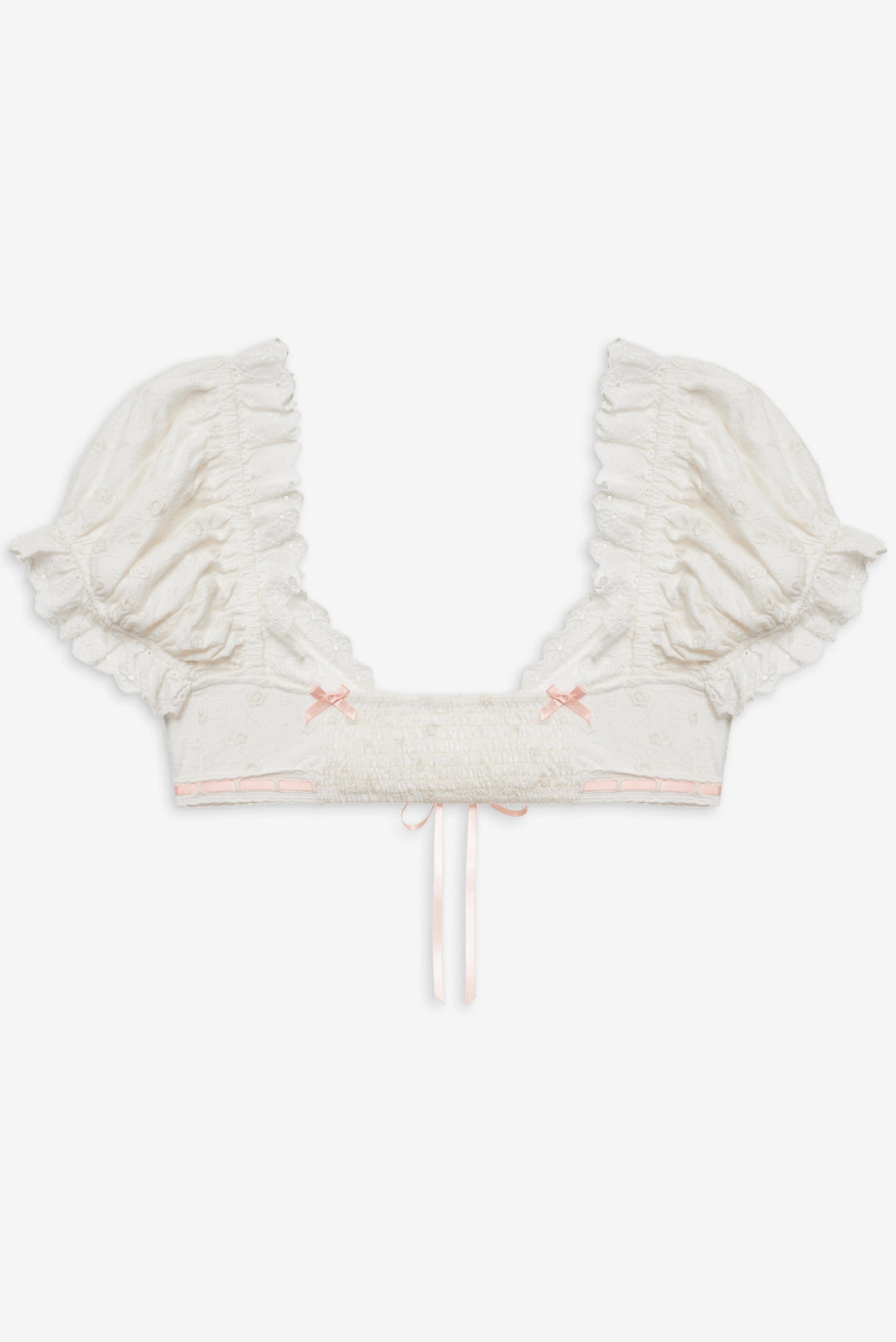 Summer Swirl Eyelet Top — White