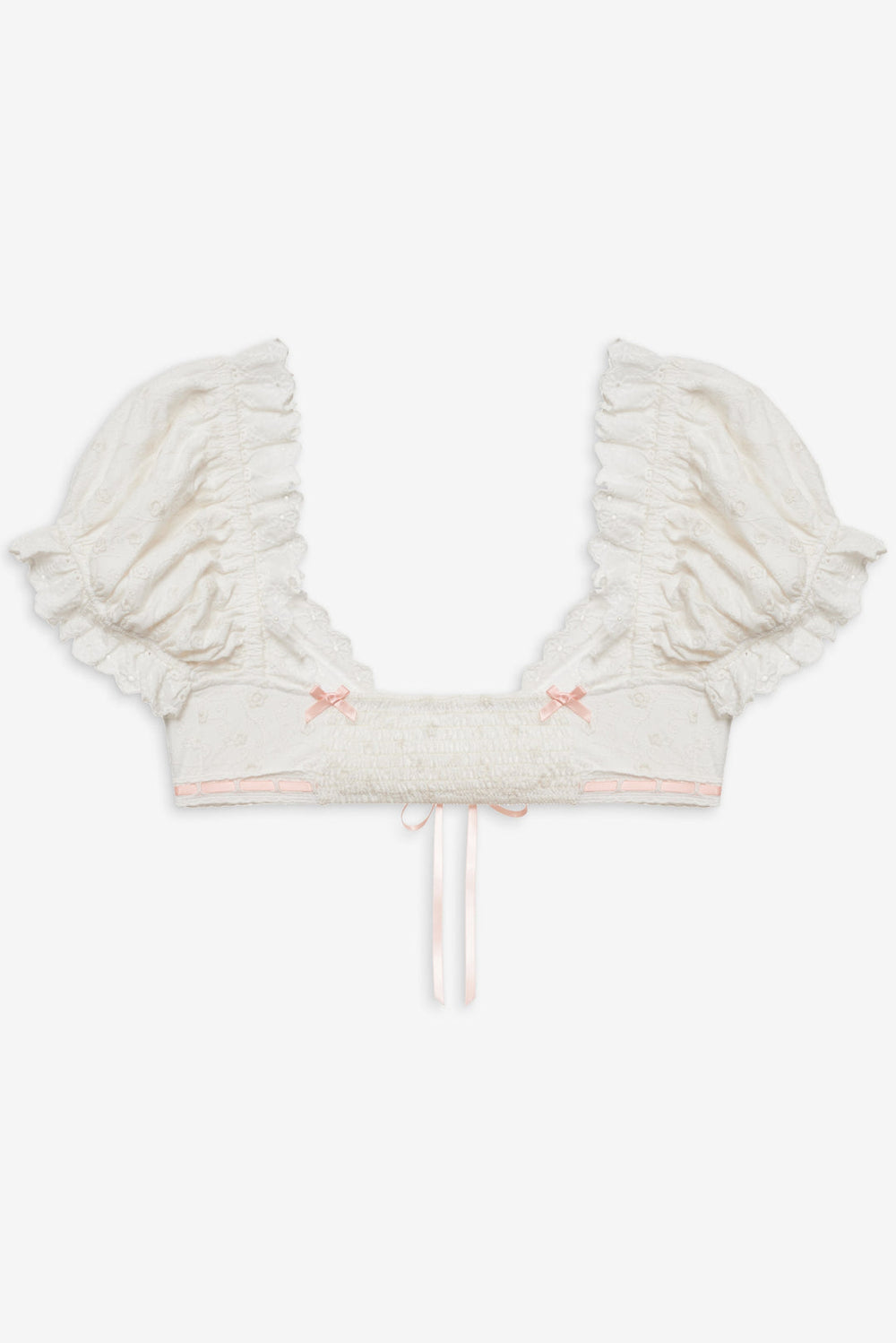 Summer Swirl Eyelet Top — White