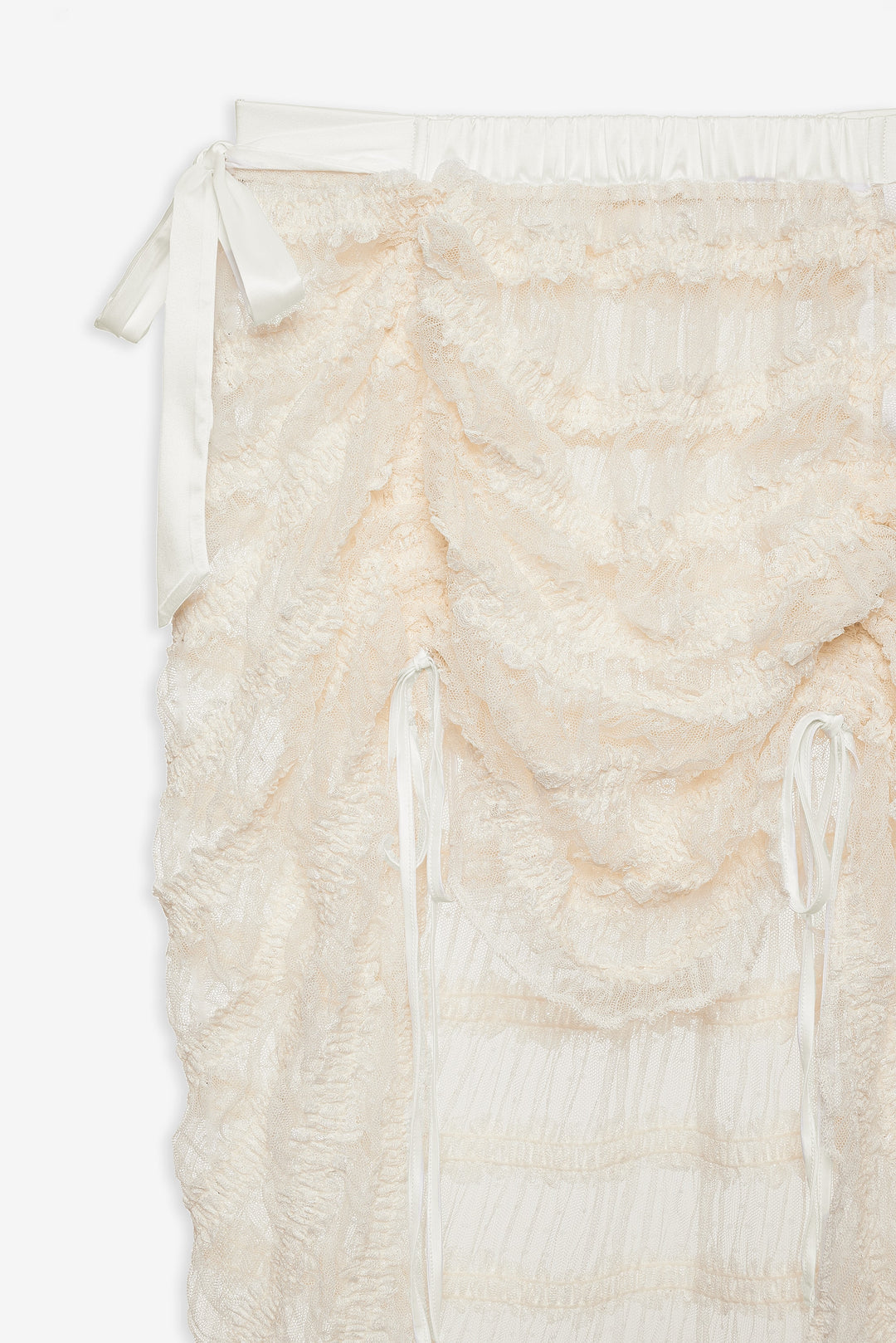 Romy Midi Slip Skirt — White