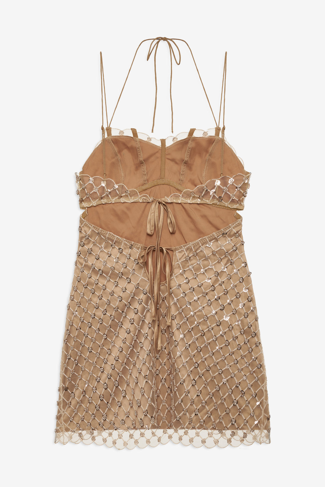 Dazzle Me Slip Dress — Gold