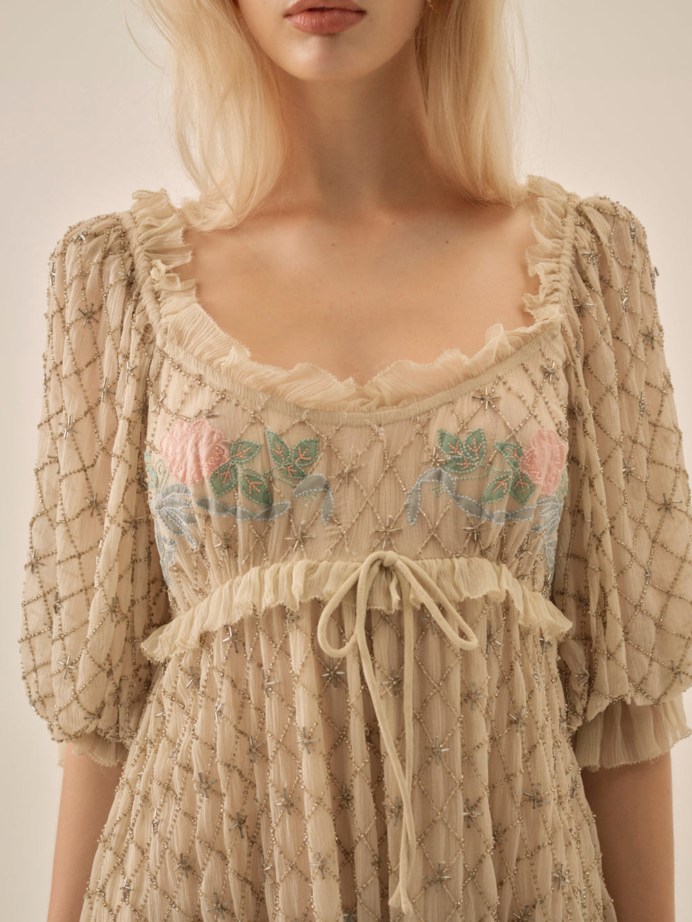 Spellbound Rose Mini Dress — Pale Pink