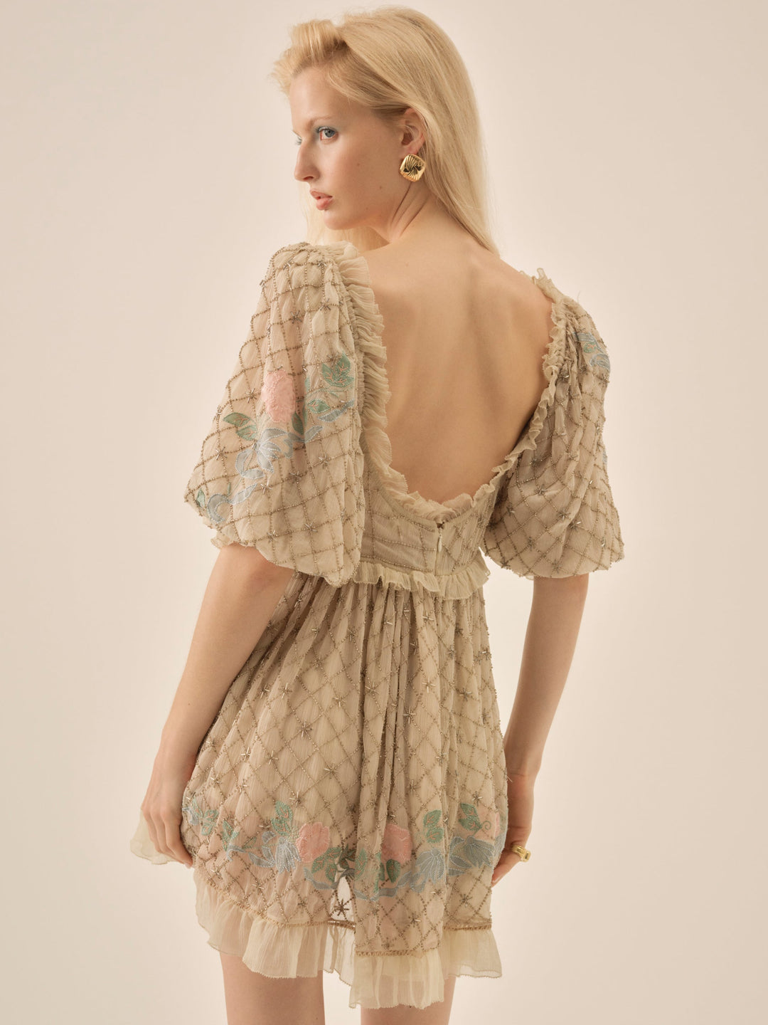 Spellbound Rose Mini Dress — Pale Pink