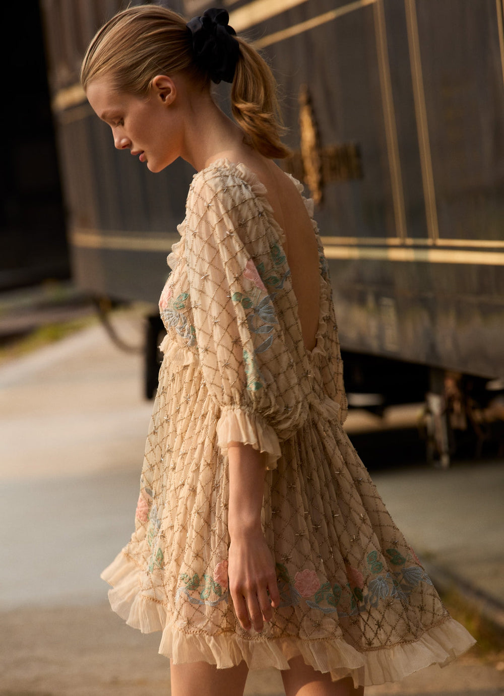 Spellbound Rose Mini Dress — Pale Pink