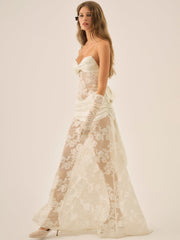 Daisy Lace Gown — Cream