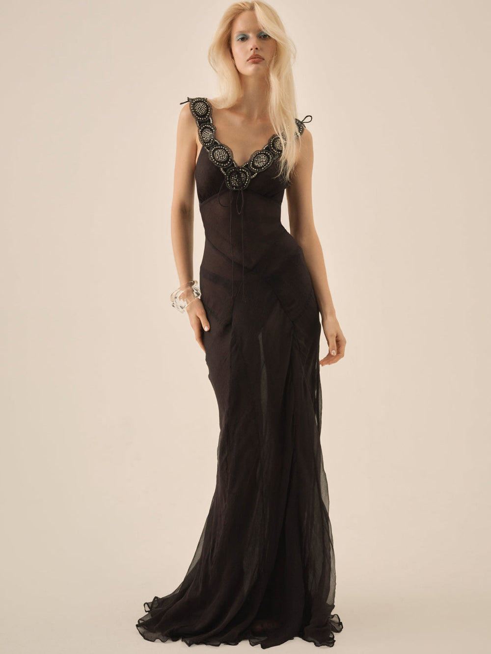Willa Silk Gown — Black