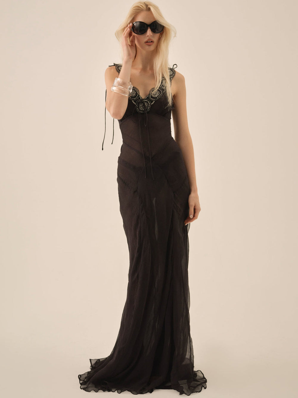Willa Silk Gown — Black