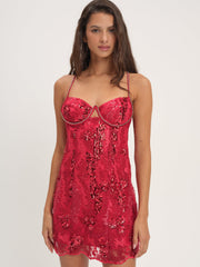 Opal Mini Dress — Red