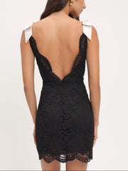 Lakeside Mini Dress — Black