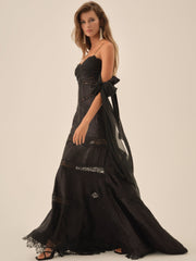 Rita Lace Gown — Black