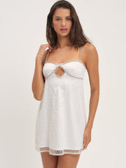 Glitter Slip Dress — White