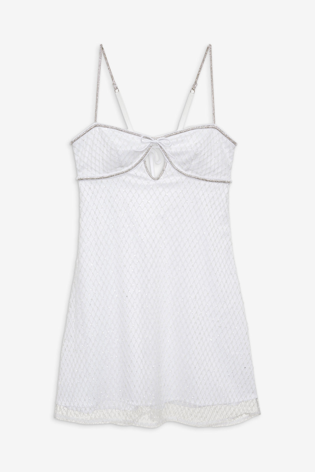 Glitter Slip Dress — White