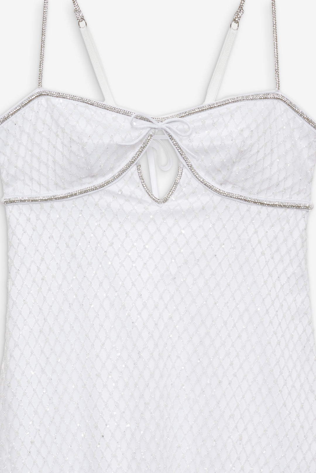 Glitter Slip Dress — White