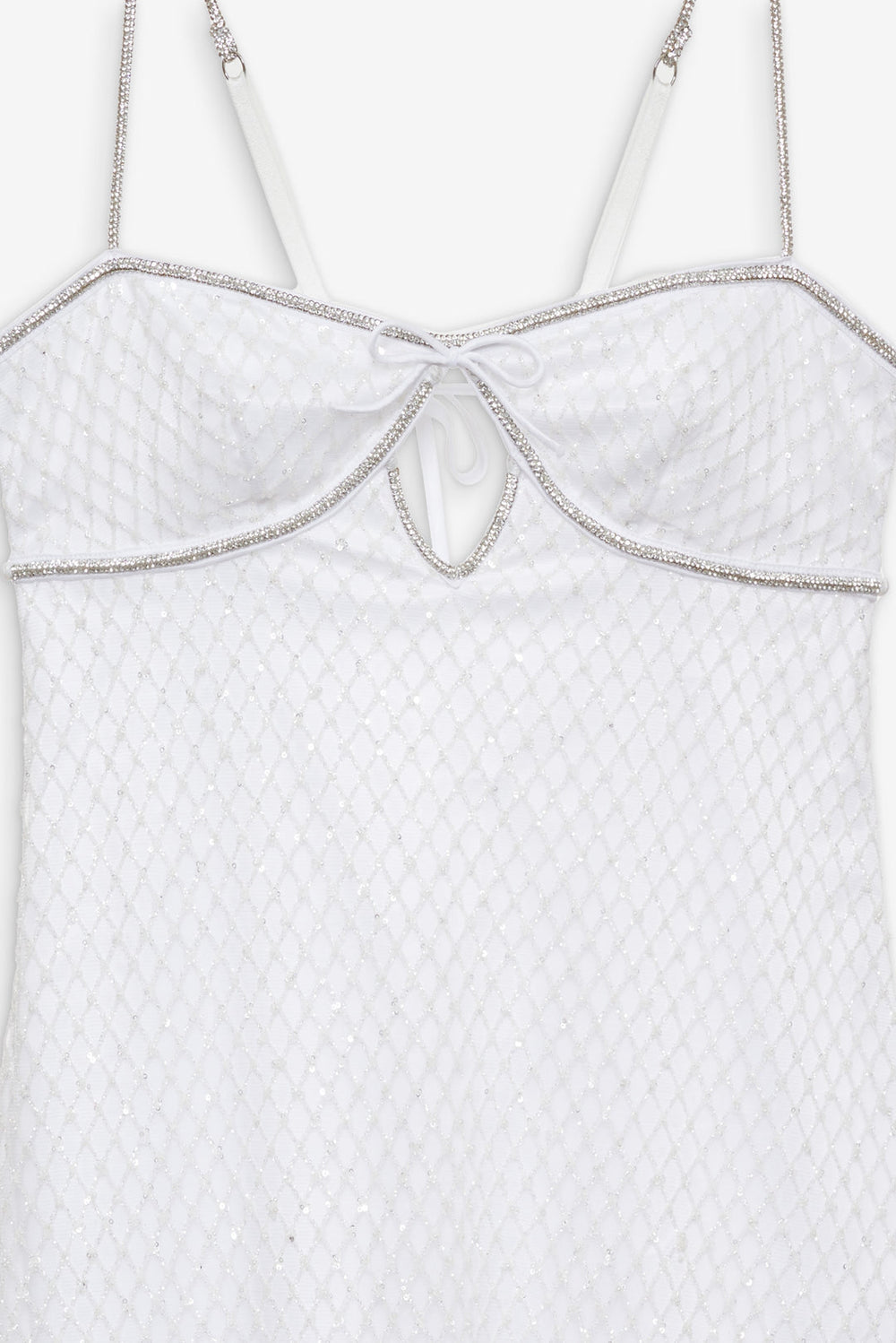 Glitter Slip Dress — White