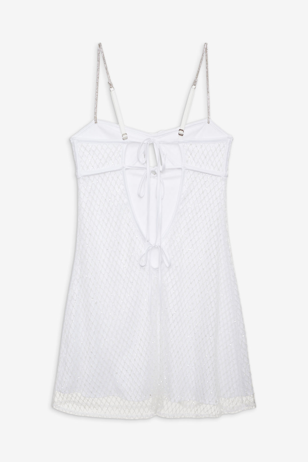 Glitter Slip Dress — White