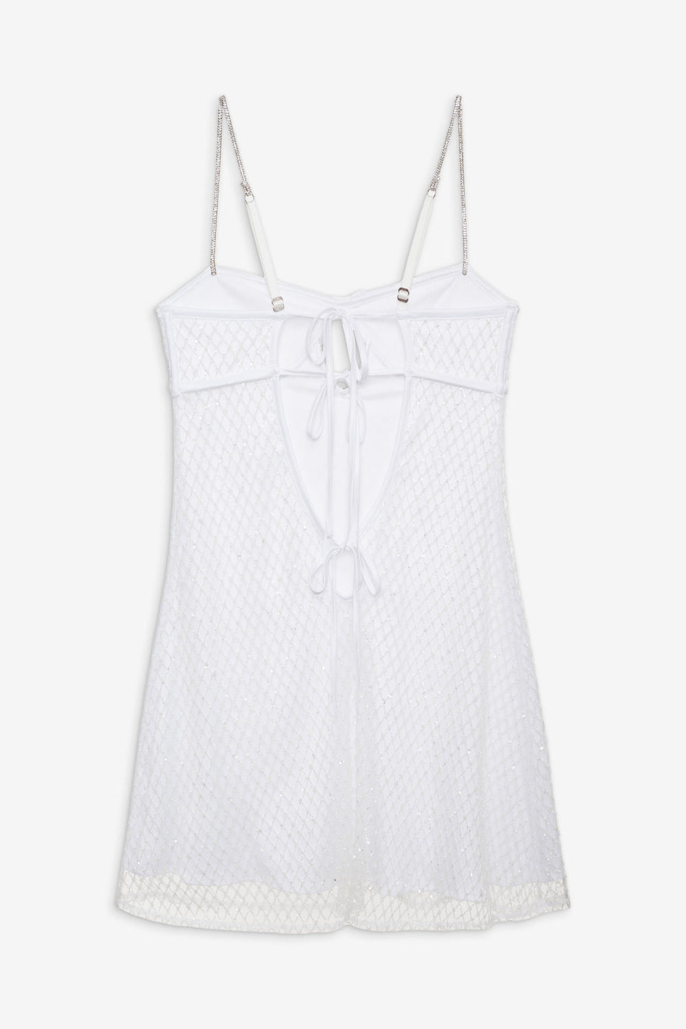 Glitter Slip Dress — White