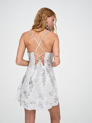 Opal Mini Dress — Silver