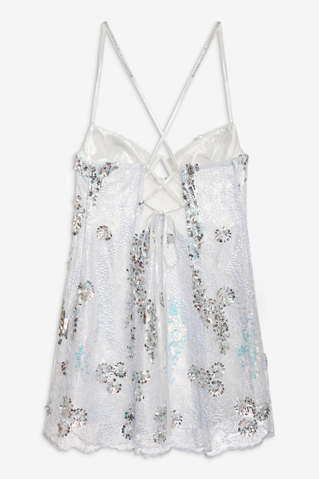 Opal Mini Dress — Silver