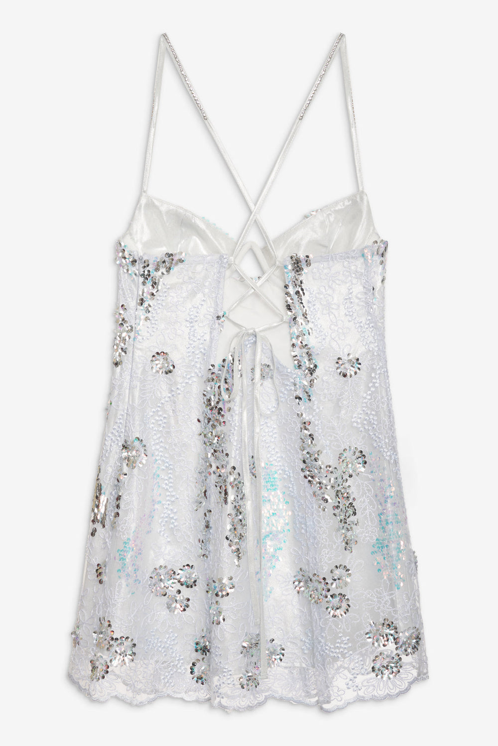 Opal Mini Dress — Silver