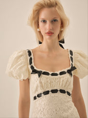 Creampuff Lace Maxi Dress — Cream