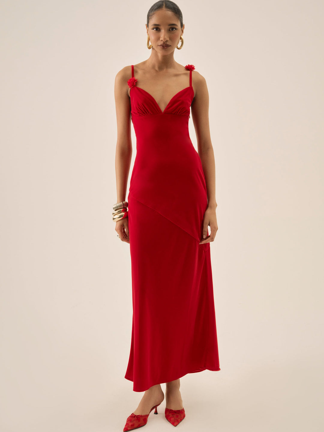 Huda Maxi Dress — Red
