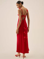 Huda Maxi Dress — Red