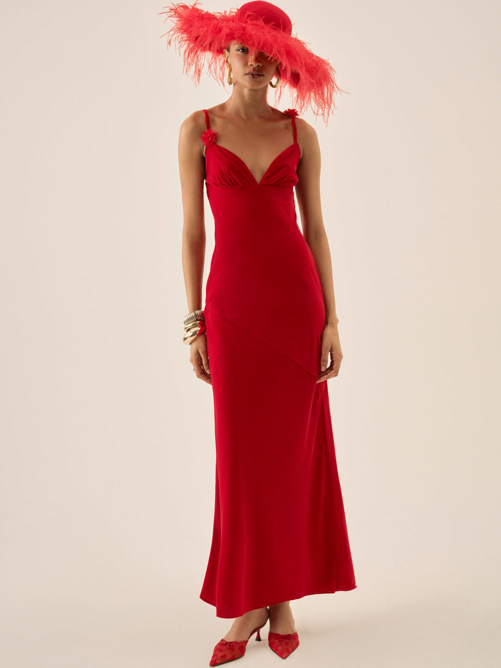 Huda Maxi Dress — Red