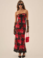 Dark Romance Maxi Dress — Red