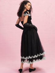 Nicole Midi Dress — Black