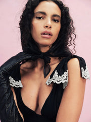 Nicole Midi Dress — Black