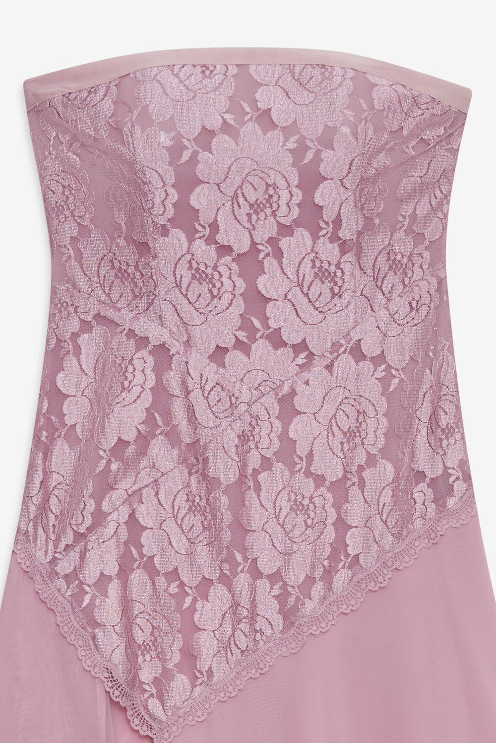 Claudia Rose Lace Strapless Midi Dress — Mulberry