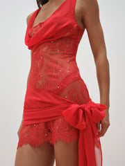 Sonja Slip Dress — Red