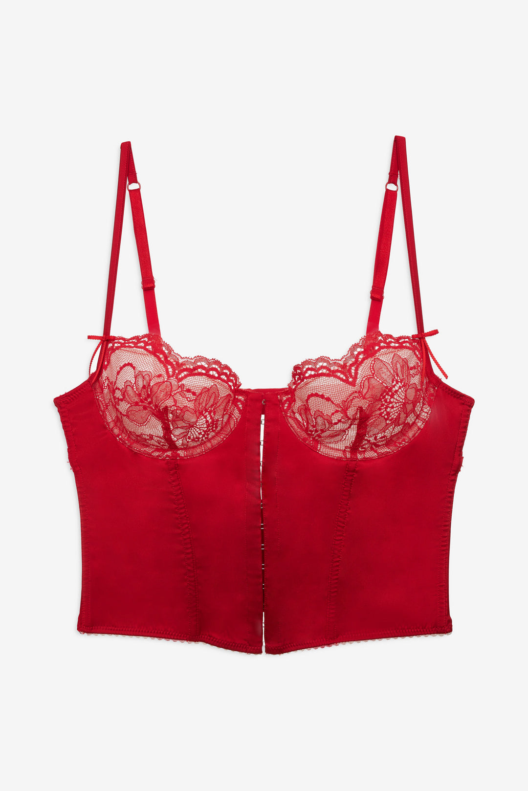 Fiona Lace Bustier — Red