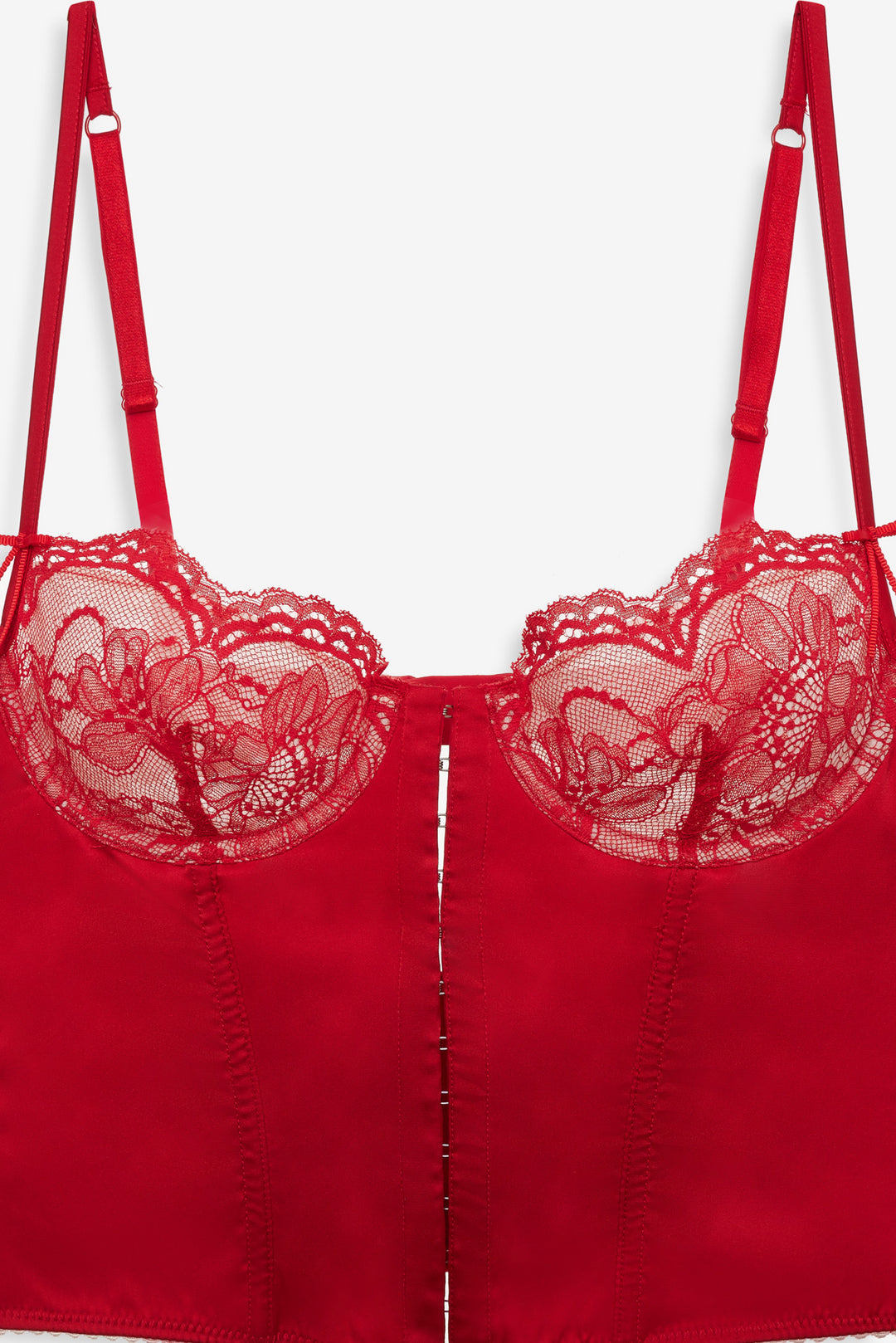 Fiona Lace Bustier — Red