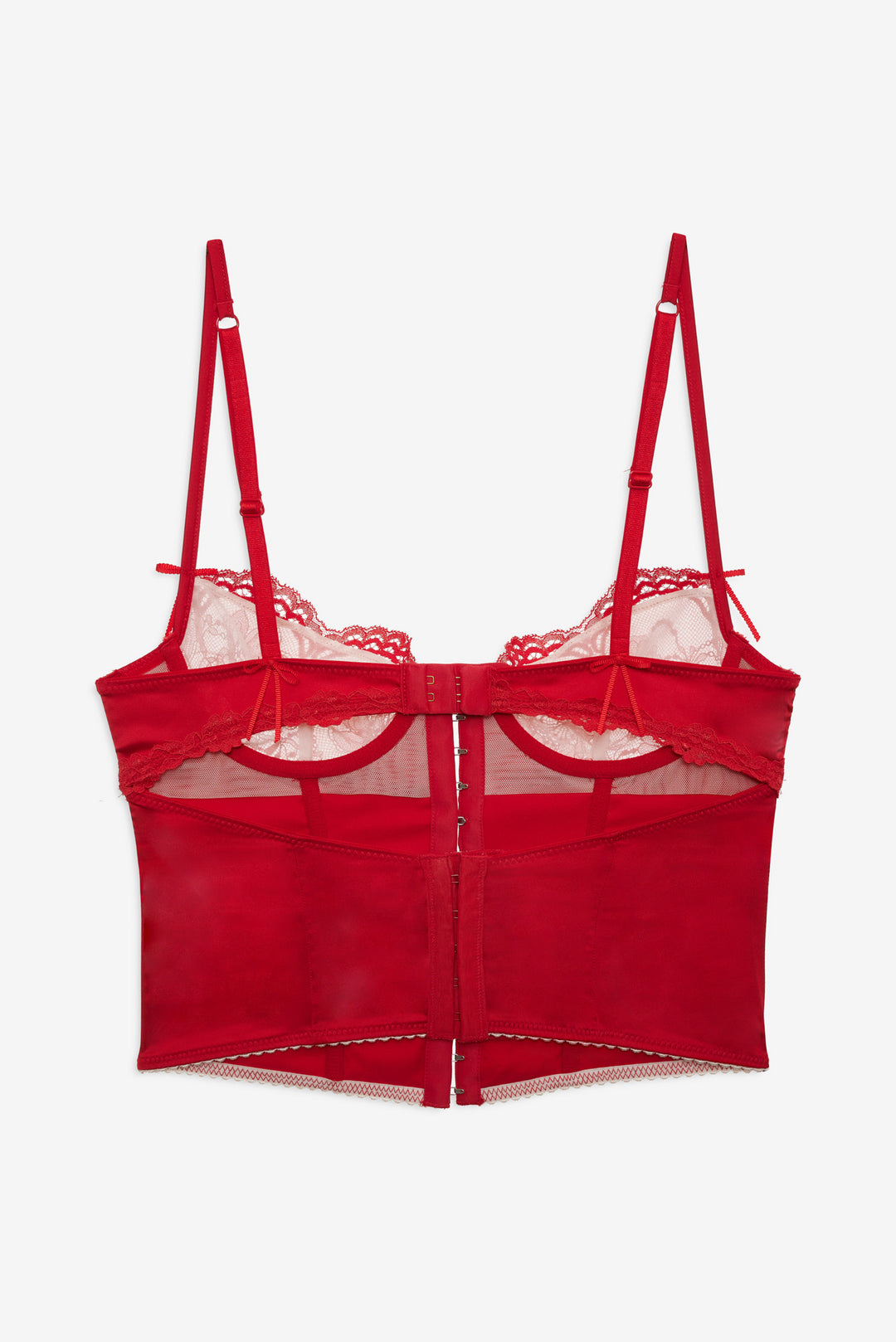 Fiona Lace Bustier — Red