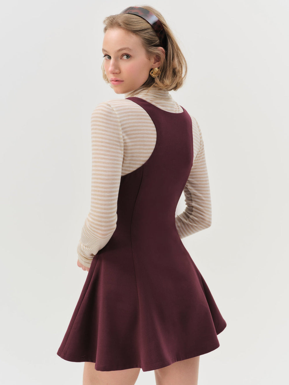 Selena Mini Dress — Burgundy