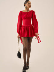 Lucia Mini Dress — Red